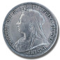 1893 United Kingdom Victoria Veiled Head Full Crown Silver Coin